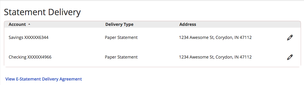How-To Services - Statement Delivery Screen